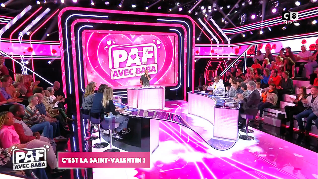 Touche Pas À Mon Poste - PAF avec Baba - Habillage graphique et logotype PAF Saint-Valentin présenté par Cyril Hanouna
